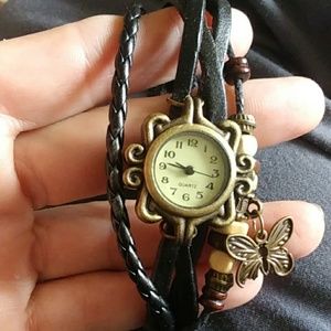 Cute leather wrap watch/bracelet